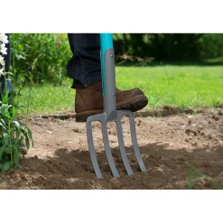Forca a 4 denti Gardena NatureLine L 113 cm manico in legno