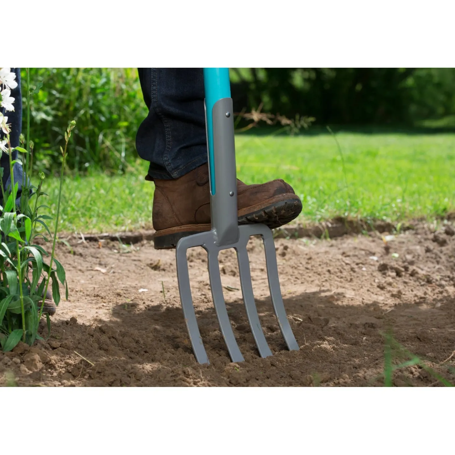 Forca a 4 denti Gardena NatureLine L 113 cm manico in legno