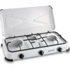 Fornello smaltato con 3 bruciatori in acciaio inox