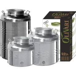 Fusto contenitore olio inox olivari 15 l