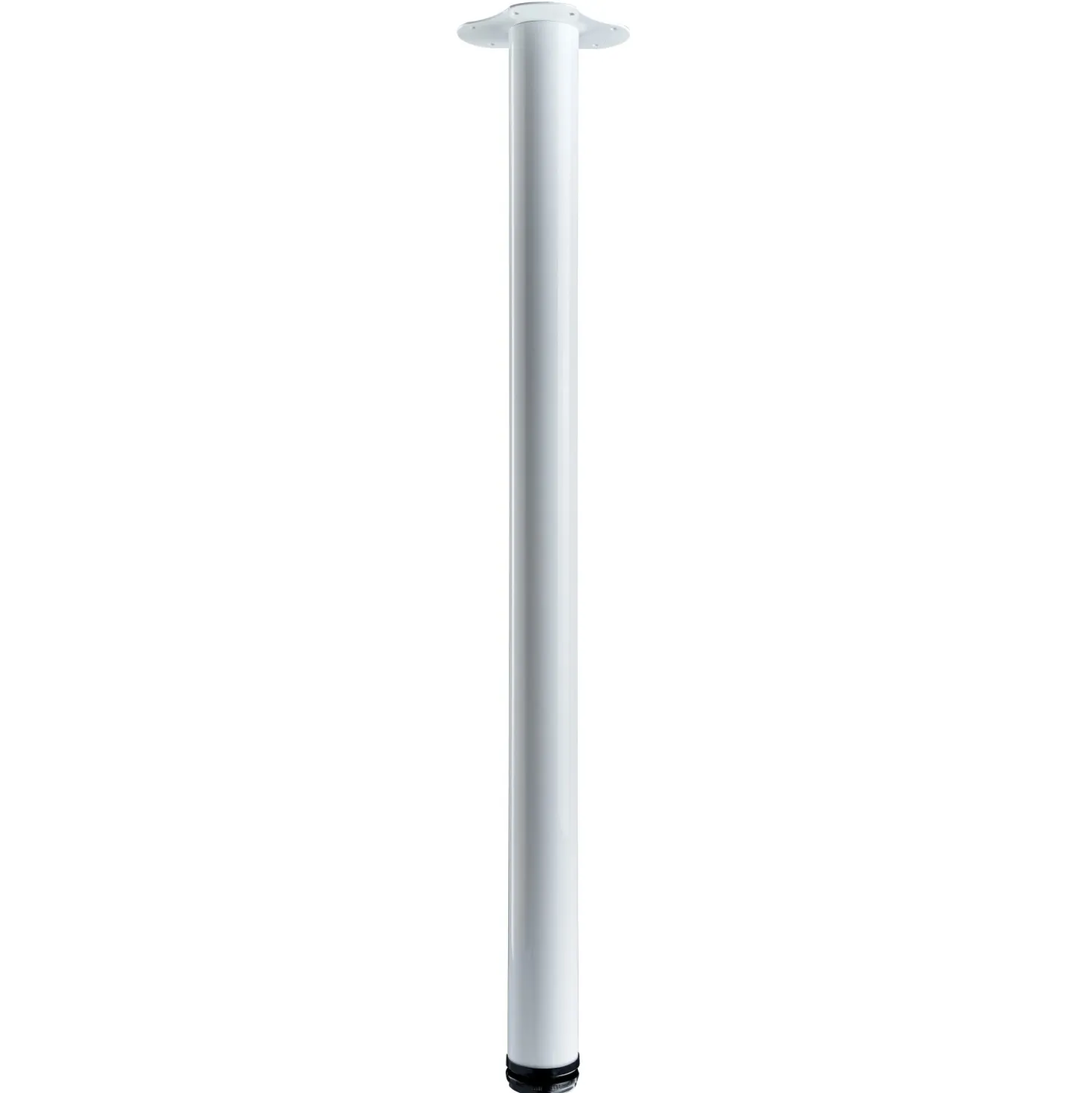 Gamba da tavolo con piastra di montaggio Hettich Ø 60 x H 900 mm bianco