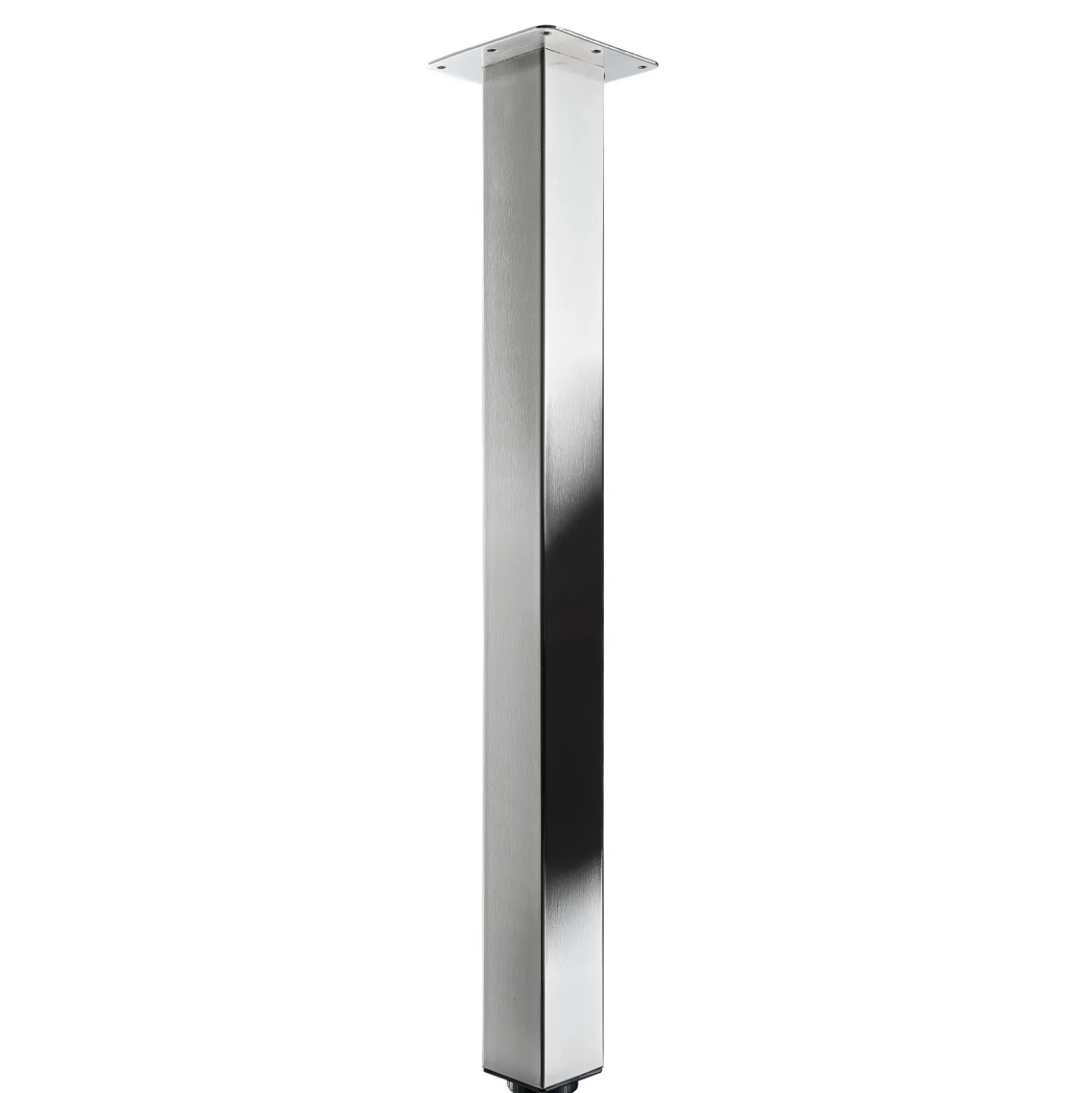 Gamba da tavolo con piastra montaggio in acciaio inox Hettich 60x60x700 mm
