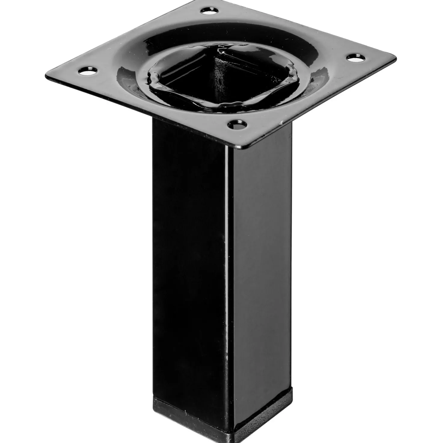 Gamba da tavolo Hettich nera 25x25x100 mm