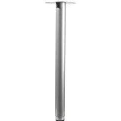 Gamba da tavolo in acciaio Hettich Ø 50 x H 900-1200 mm colore argento