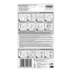 Ganci adesivi 3M Command™ per bagno in plastica, medi, bianchi
