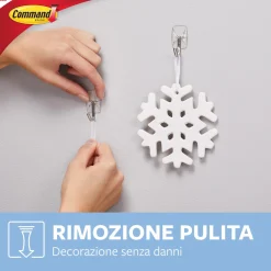 Ganci adesivi trasparenti 3M Command™ con punta metallica 3 pz