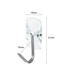 Ganci adesivi trasparenti 3M Command™ con punta metallica 3 pz