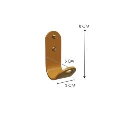 Gancio 1 posto in alluminio giallo L 3 x H 8 x P 4 cm