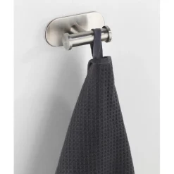 Gancio adesivo a muro Wenko Turbo-Loc Duo Orea acciaio inox opaco