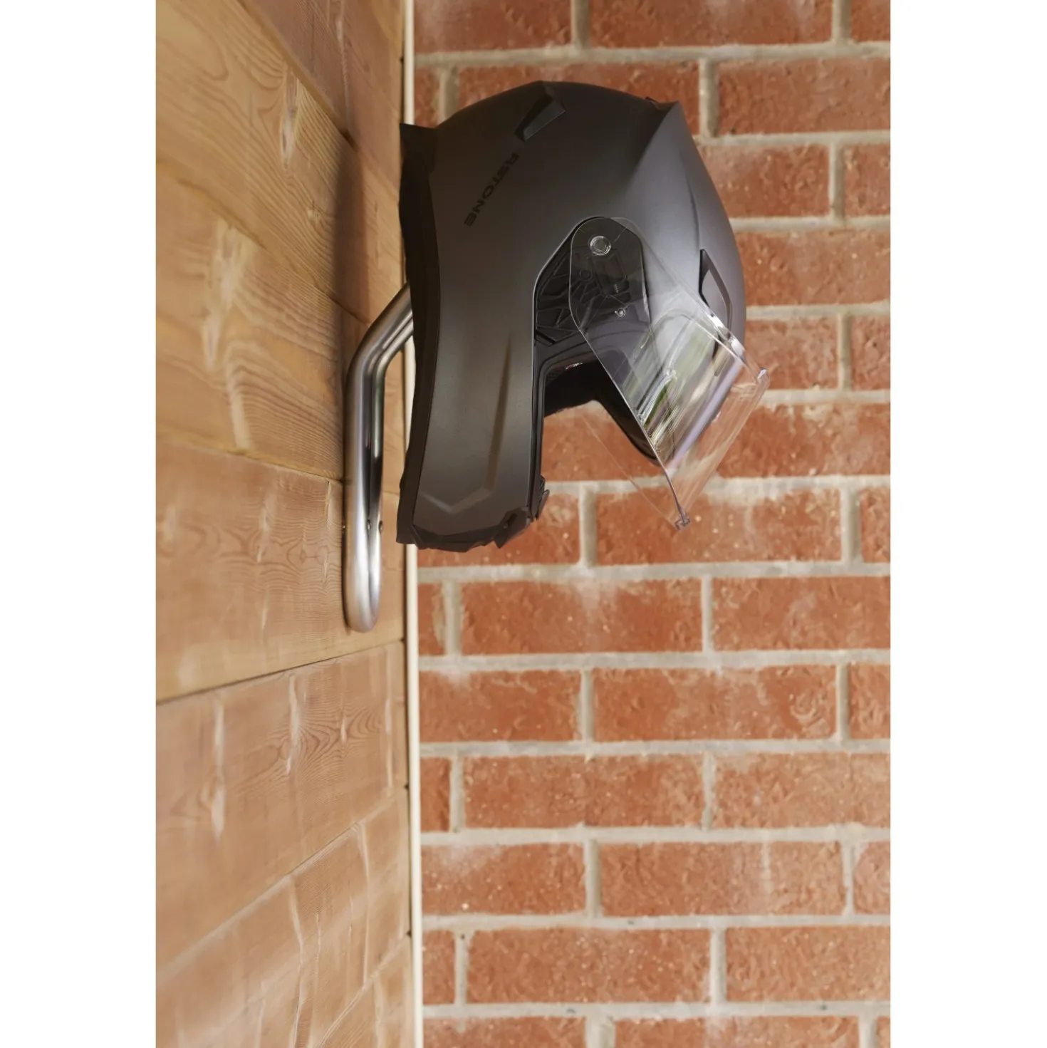 Gancio bici muro da manubrio doppio rivestito Ø 20 mm