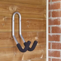 Gancio bici muro da manubrio doppio rivestito Ø 20 mm
