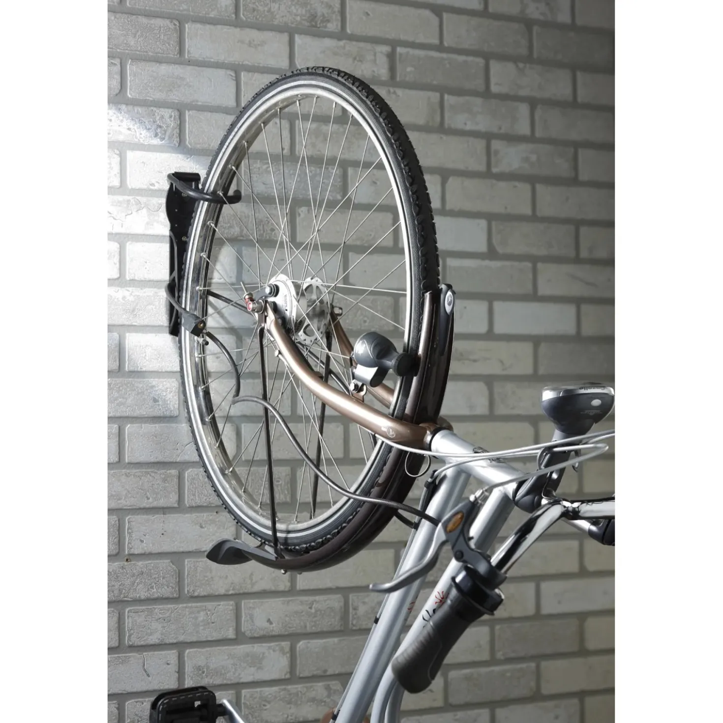 Gancio bici muro da ruota con piastra max. 25 kg