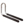Gancio da muro dritto doppio Ø 20 mm 300 mm rivestito nero