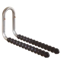 Gancio da muro dritto doppio Ø 20 mm 300 mm rivestito nero