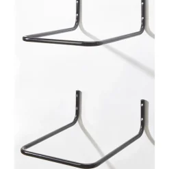 Gancio da muro per pneumatici P 65 cm nero 2 pz