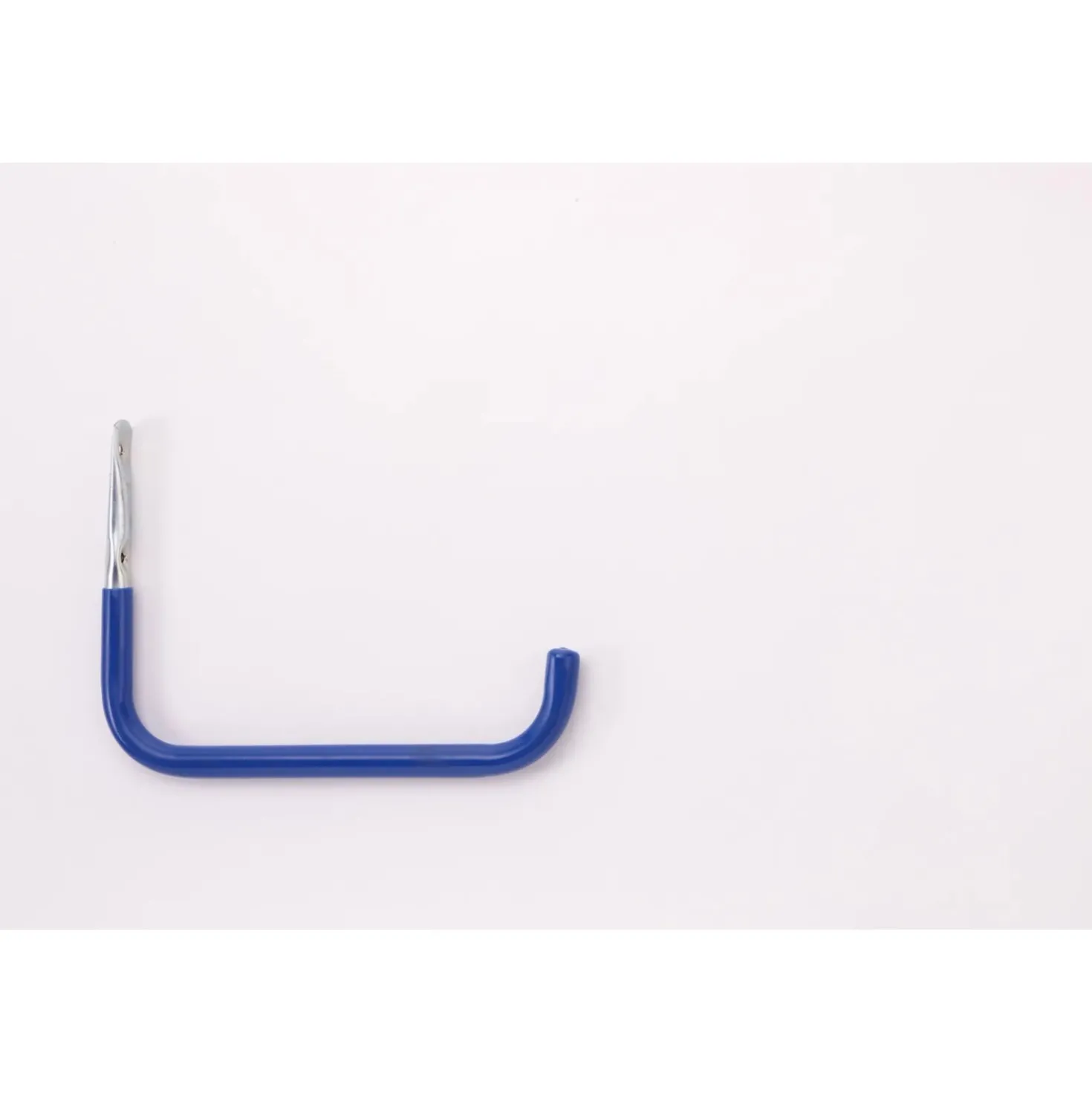 Gancio da muro tubo Ø 16 mm zincato 285 mm rivestito blu