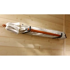 Gancio da muro tubo Ø 20 mm P 350 mm rivestito nero