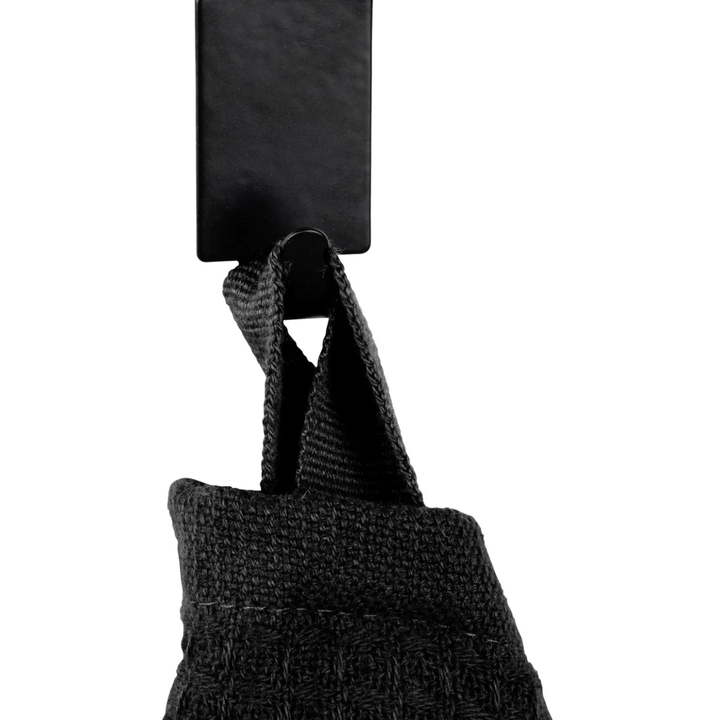 Gancio da parete quadrati Wenko in acciaio inox nero 4 pz 19x34x15 mm