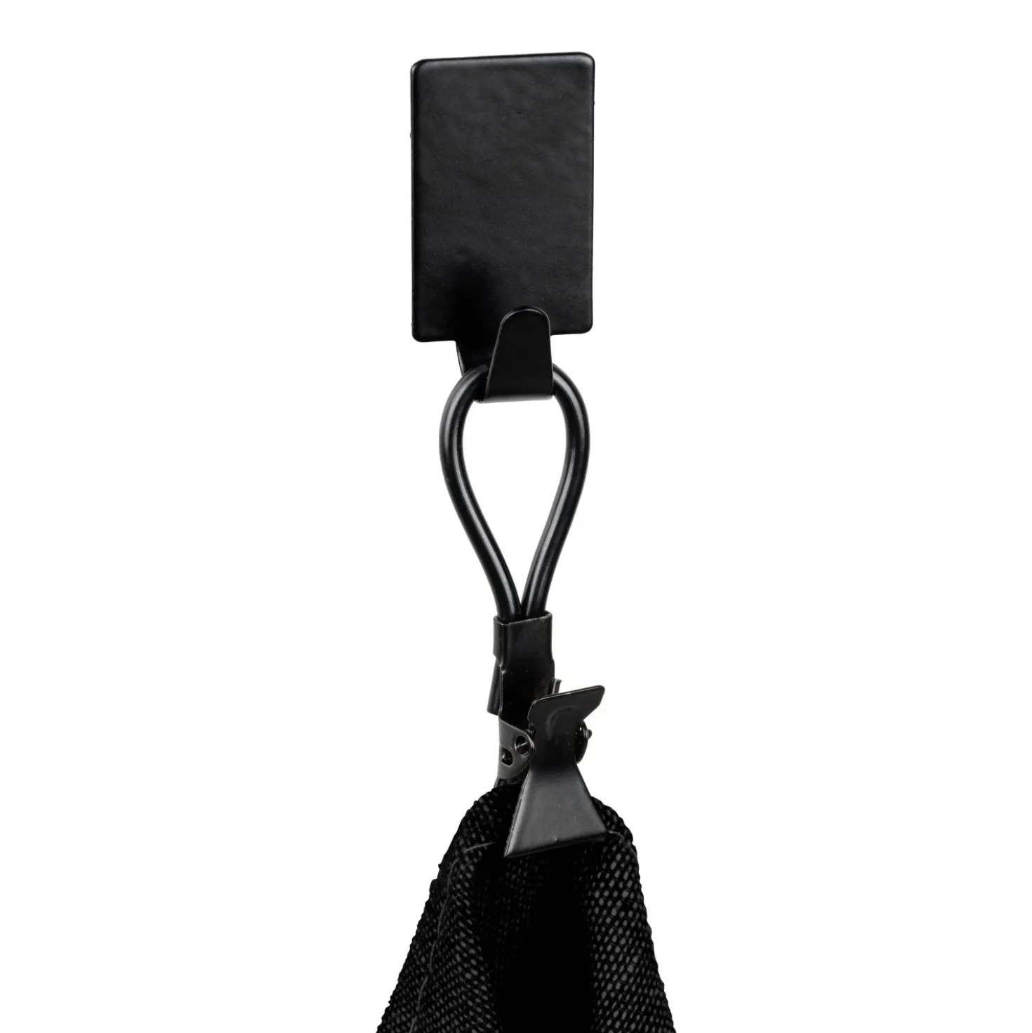 Gancio da parete quadrati Wenko in acciaio inox nero 4 pz 19x34x15 mm