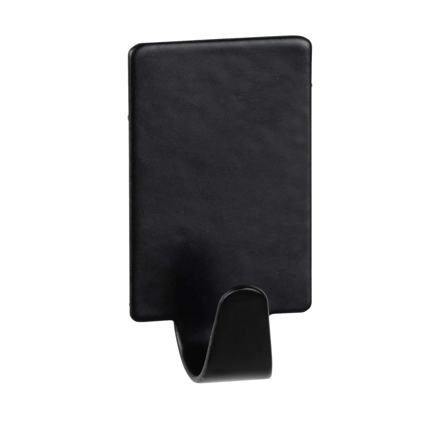 Gancio da parete quadrati Wenko in acciaio inox nero 4 pz 19x34x15 mm