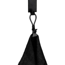 Gancio da parete quadrati Wenko in acciaio inox nero 4 pz 19x34x15 mm