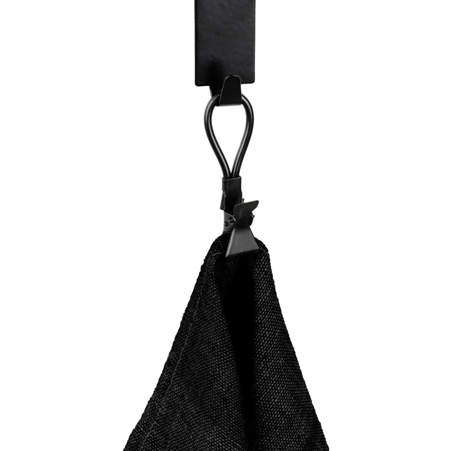 Gancio da parete quadrati Wenko in acciaio inox nero 4 pz 19x34x15 mm