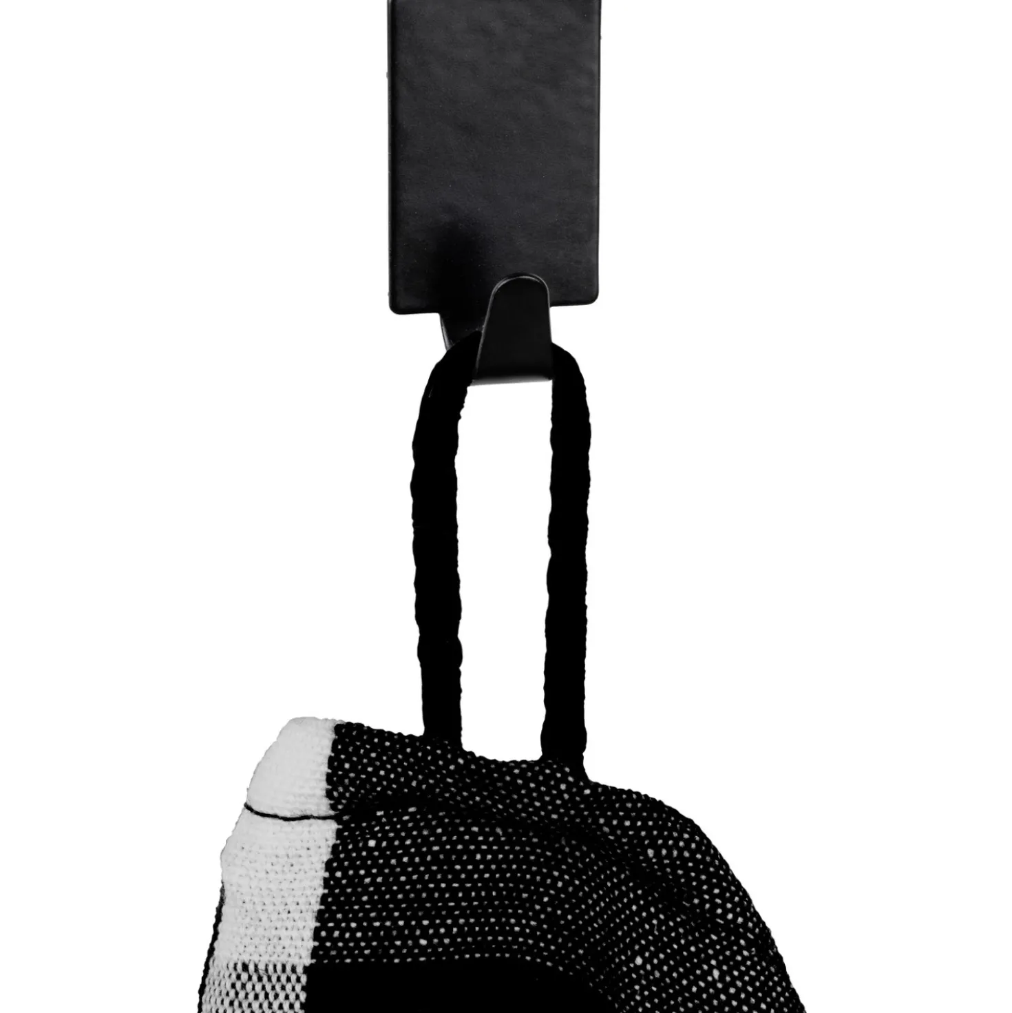 Gancio da parete quadrati Wenko in acciaio inox nero 4 pz 19x34x15 mm