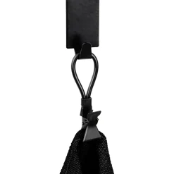 Gancio da parete quadrati Wenko in acciaio inox nero 4 pz 19x34x15 mm