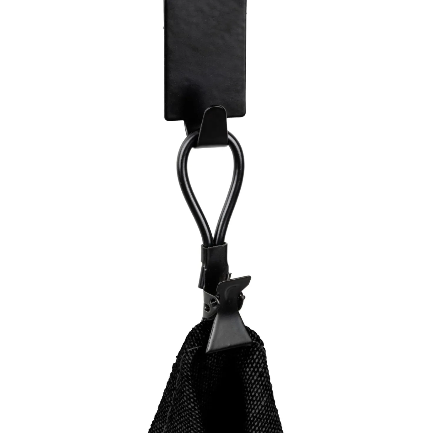 Gancio da parete quadrati Wenko in acciaio inox nero 4 pz 19x34x15 mm