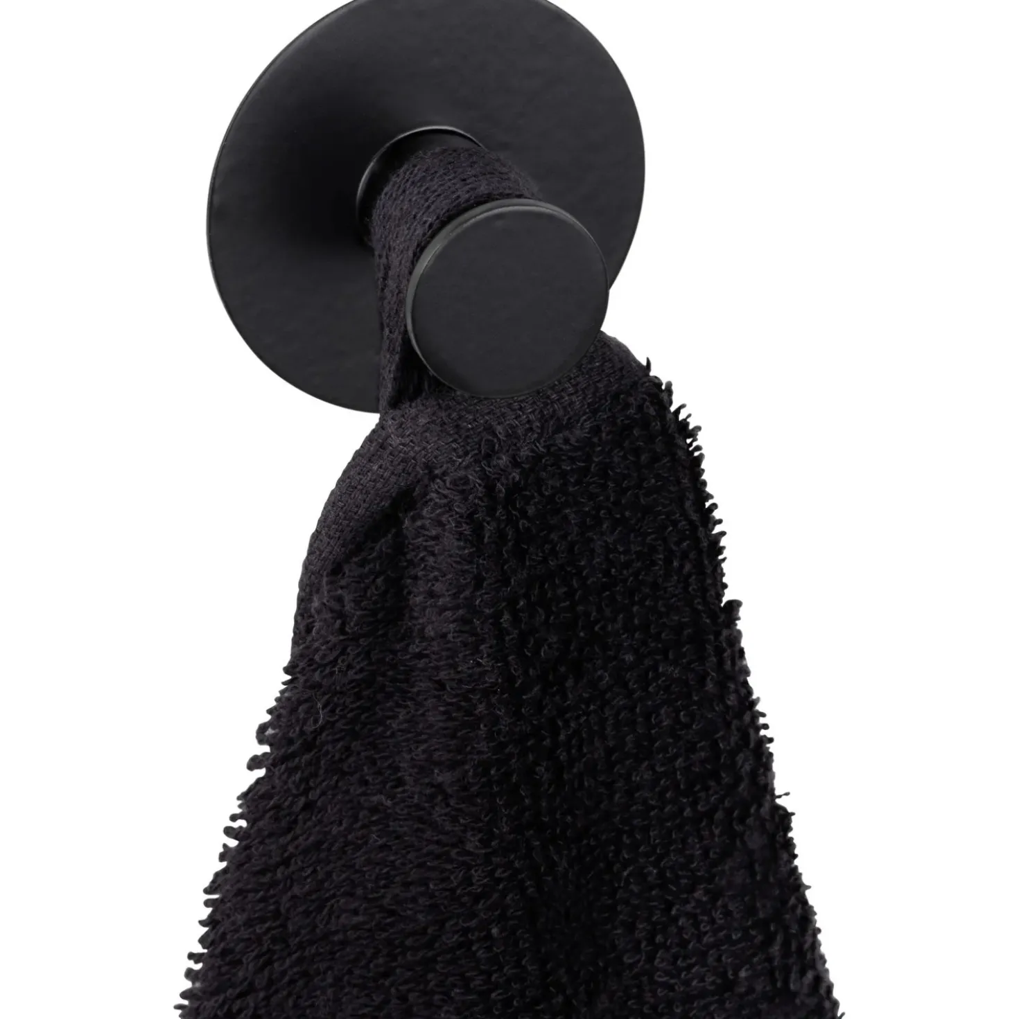 Gancio da parete Wenko Celano in acciaio inox nero 50x33x50 mm