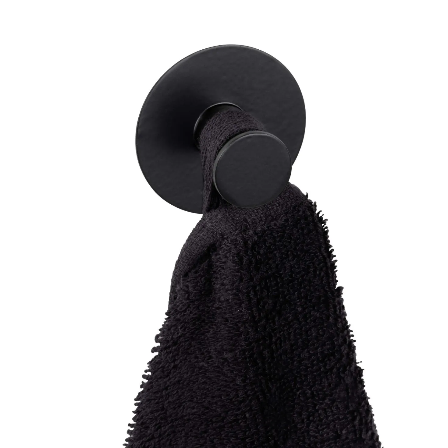 Gancio da parete Wenko Celano in acciaio inox nero 50x33x50 mm