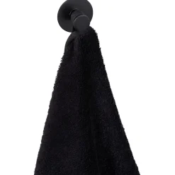 Gancio da parete Wenko Celano in acciaio inox nero 50x33x50 mm