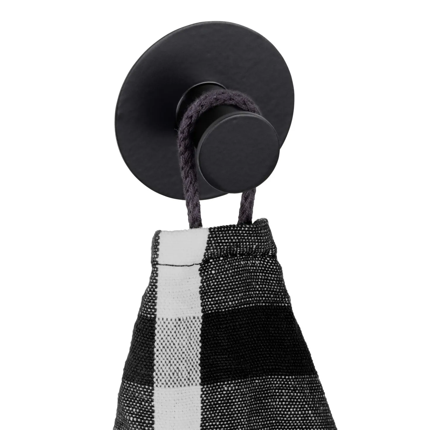 Gancio da parete Wenko Celano in acciaio inox nero 50x33x50 mm