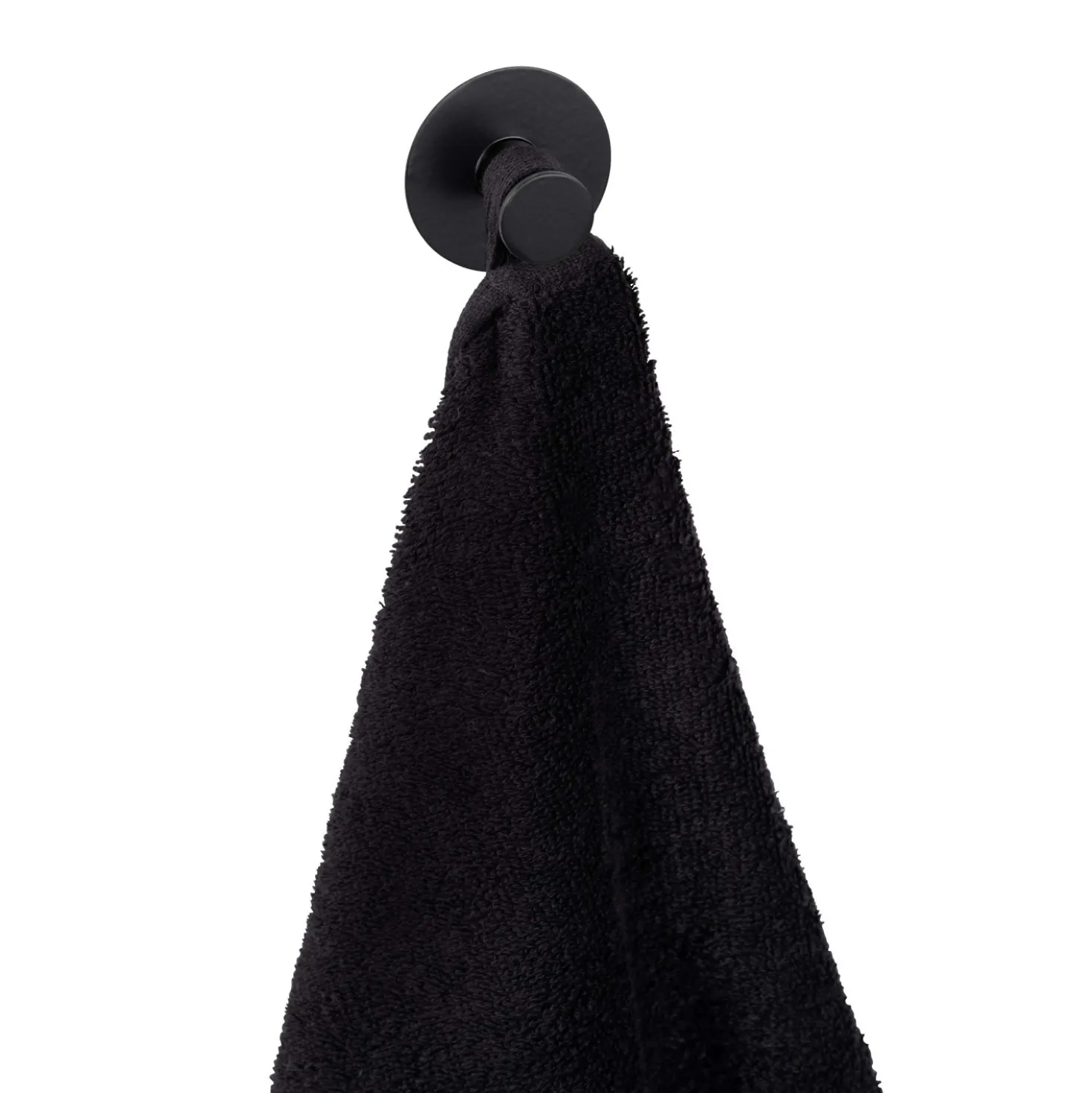 Gancio da parete Wenko Celano in acciaio inox nero 50x33x50 mm
