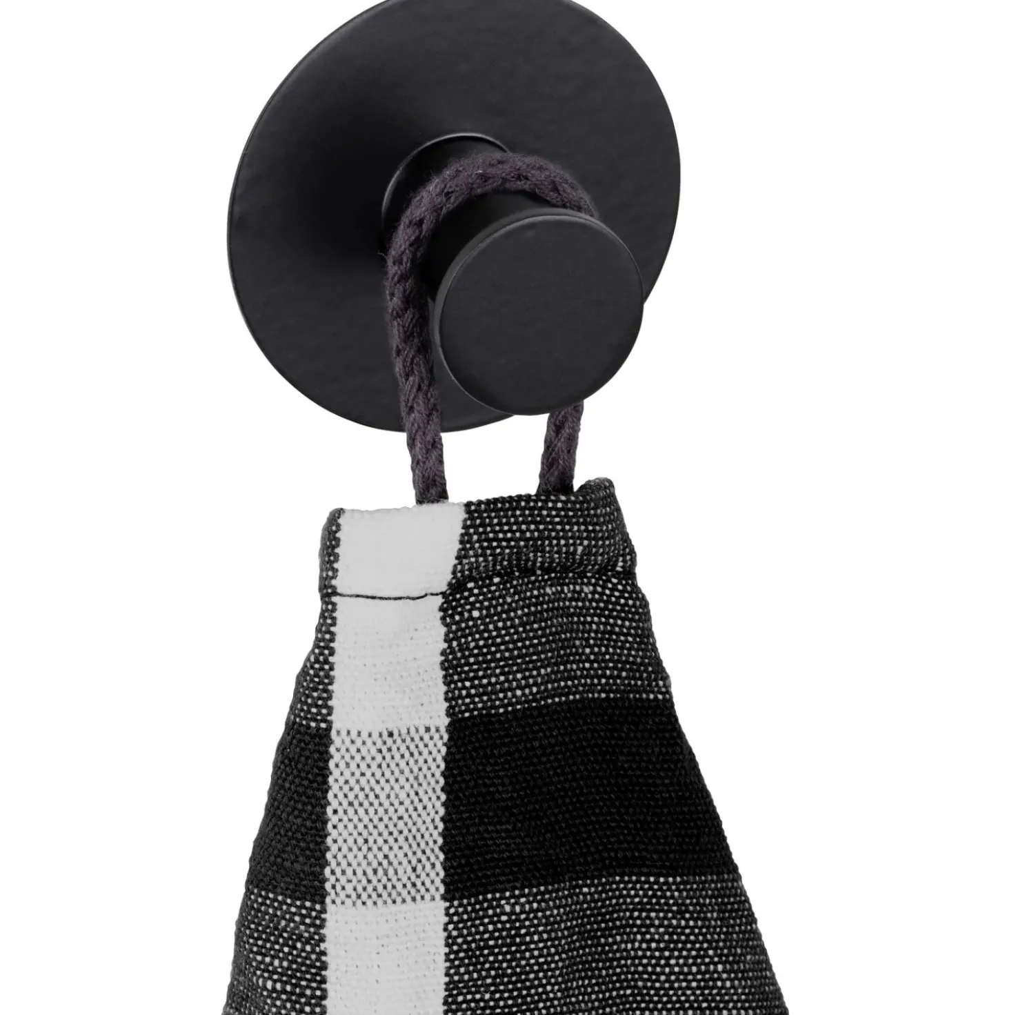 Gancio da parete Wenko Celano in acciaio inox nero 50x33x50 mm