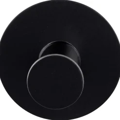 Gancio da parete Wenko Celano in acciaio inox nero 50x33x50 mm