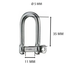 Gancio grillo lungo inox 5 mm