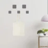 Gancio in poliresina quadrato effetto cemento 4,3 x 4,3 cm