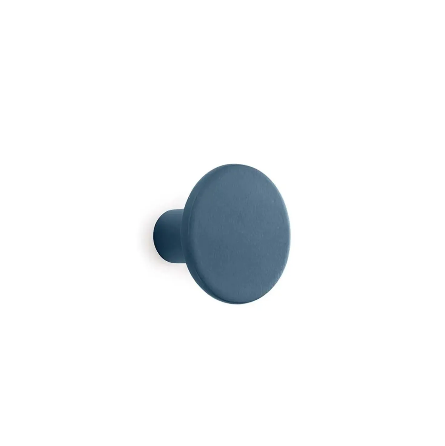 Gancio in poliresina rotondo colore blu scuro diametro 5 cm