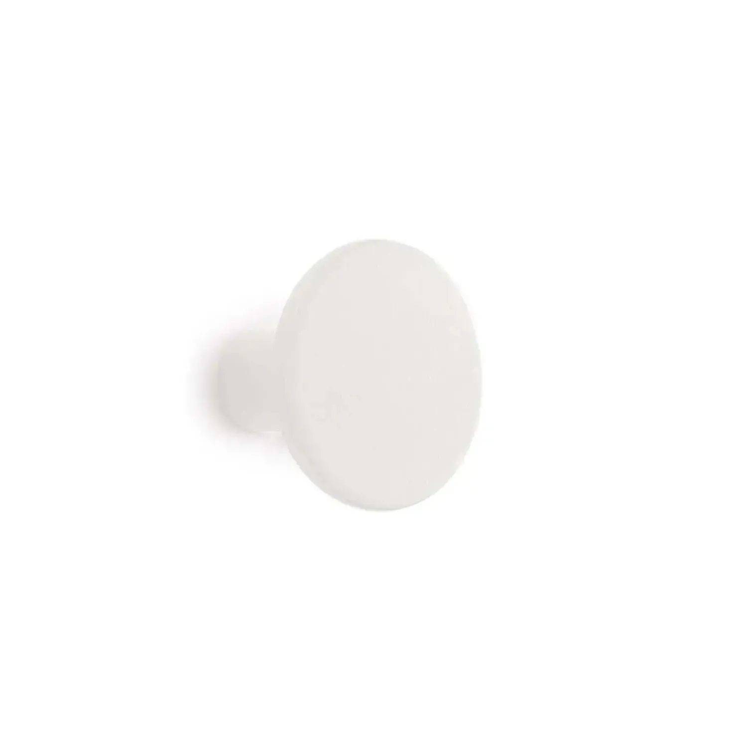 Gancio in poliresina rotondo colore bianco diametro 5 cm