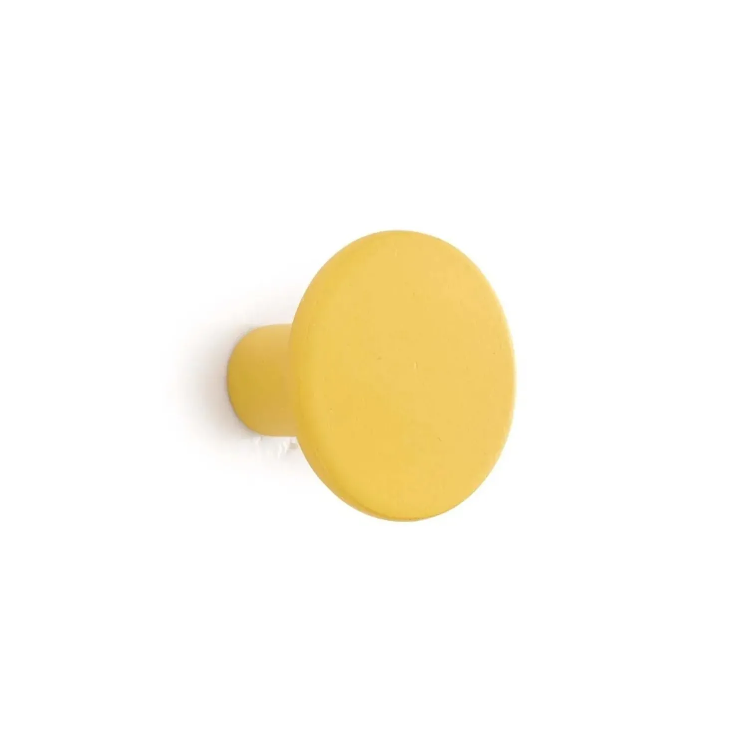Gancio in poliresina rotondo colore giallo diametro 8 cm