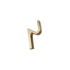 Gancio in zama oro satinato L 1,5 x H 6,5 x P 4 cm