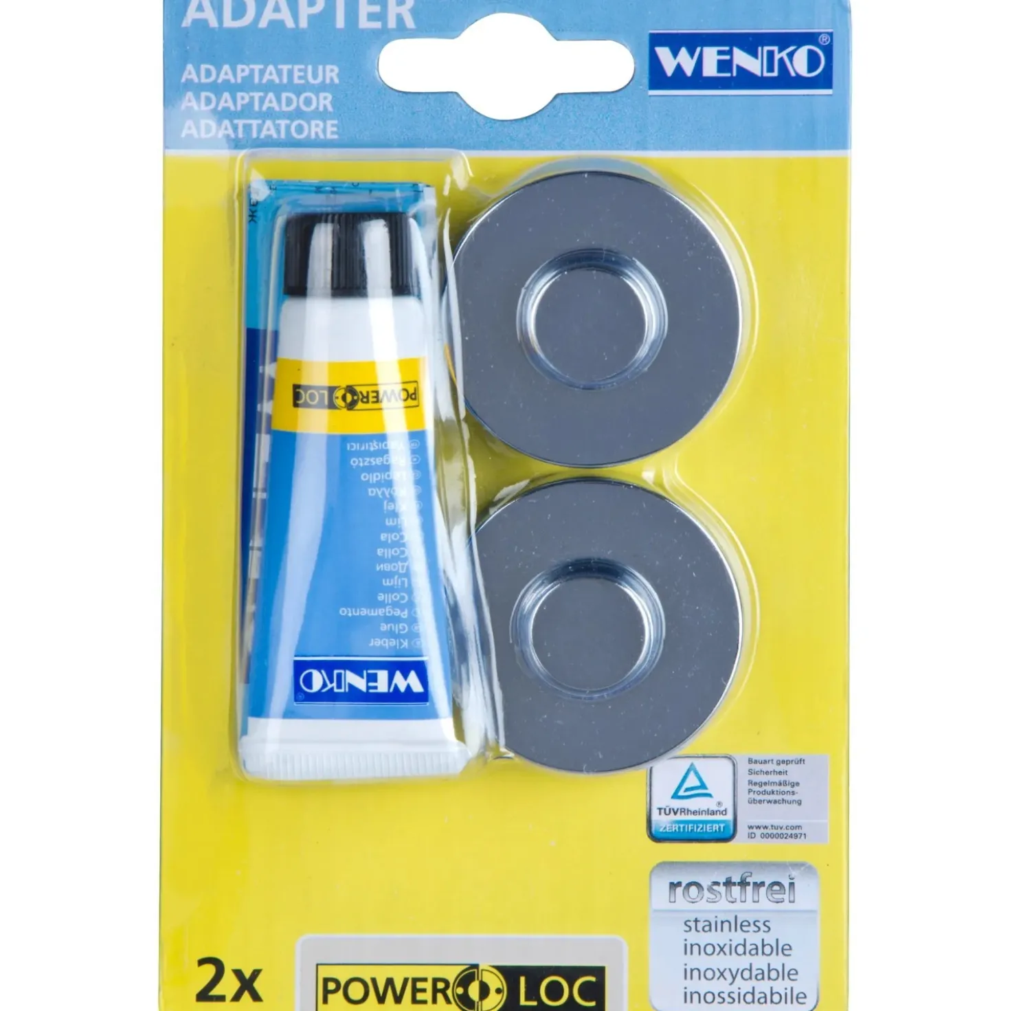 Gancio porta asciugamani con adesivo Power Loc Wenko Premium Classic