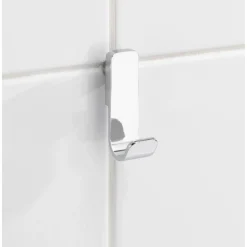 Gancio porta asciugamani Premium ABS acciaio 2 pz