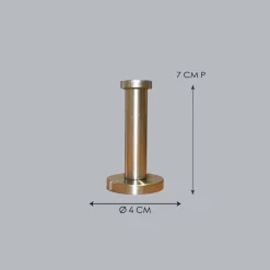 Gancio singolo in acciaio inox D 4 x P 5 cm