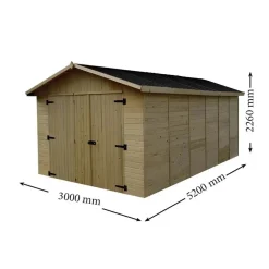 Garage a pannelli sp 16 mm 280x480 cm