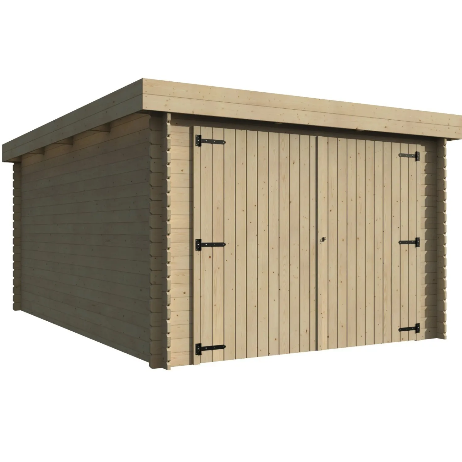 Garage in legno Blockhaus Argo sp 28 mm 2,24x3,49x4,81 m 16,79 m²