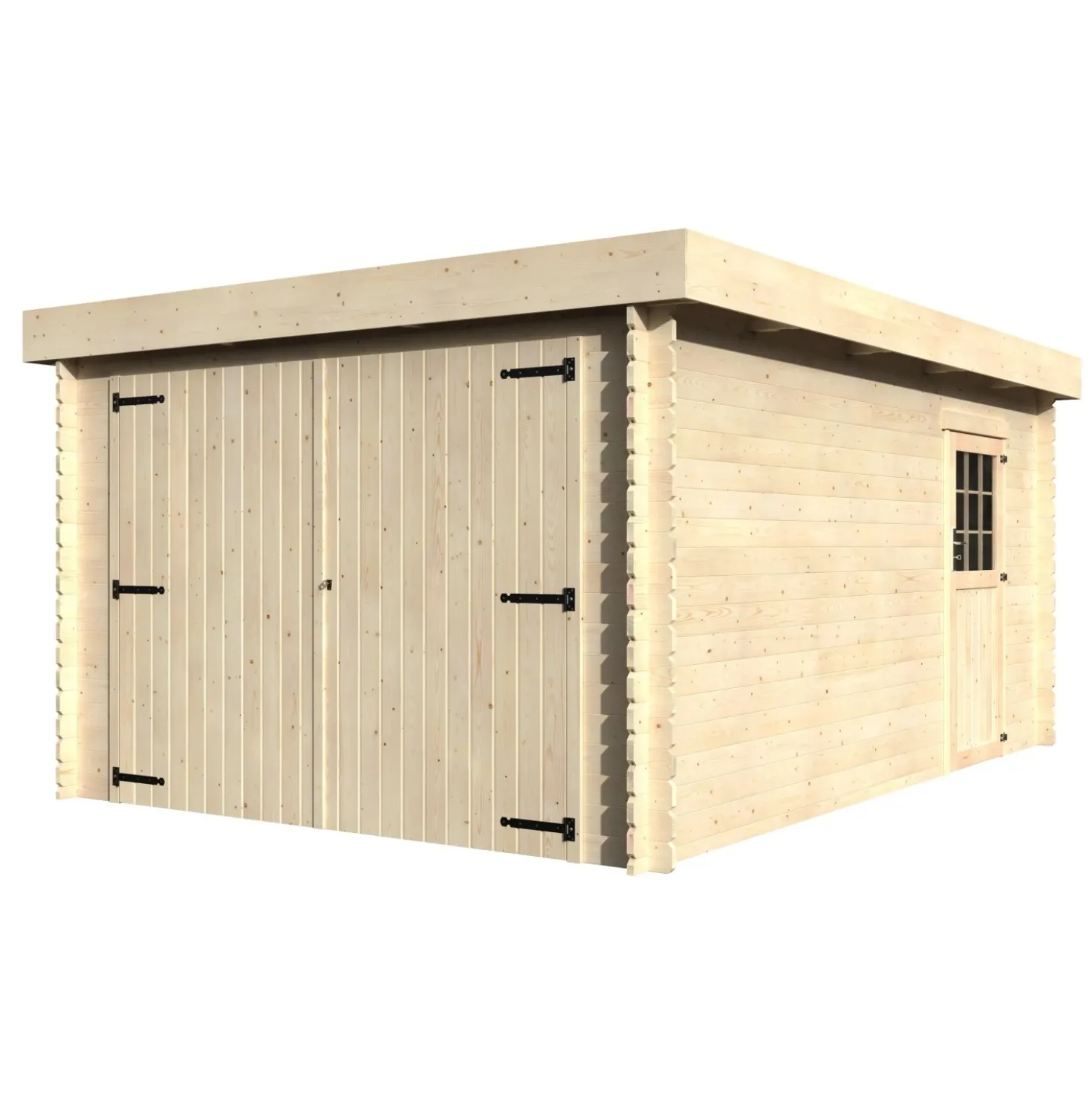 Garage in legno Blockhaus Argo sp 28 mm 2,24x3,49x4,81 m 16,79 m²