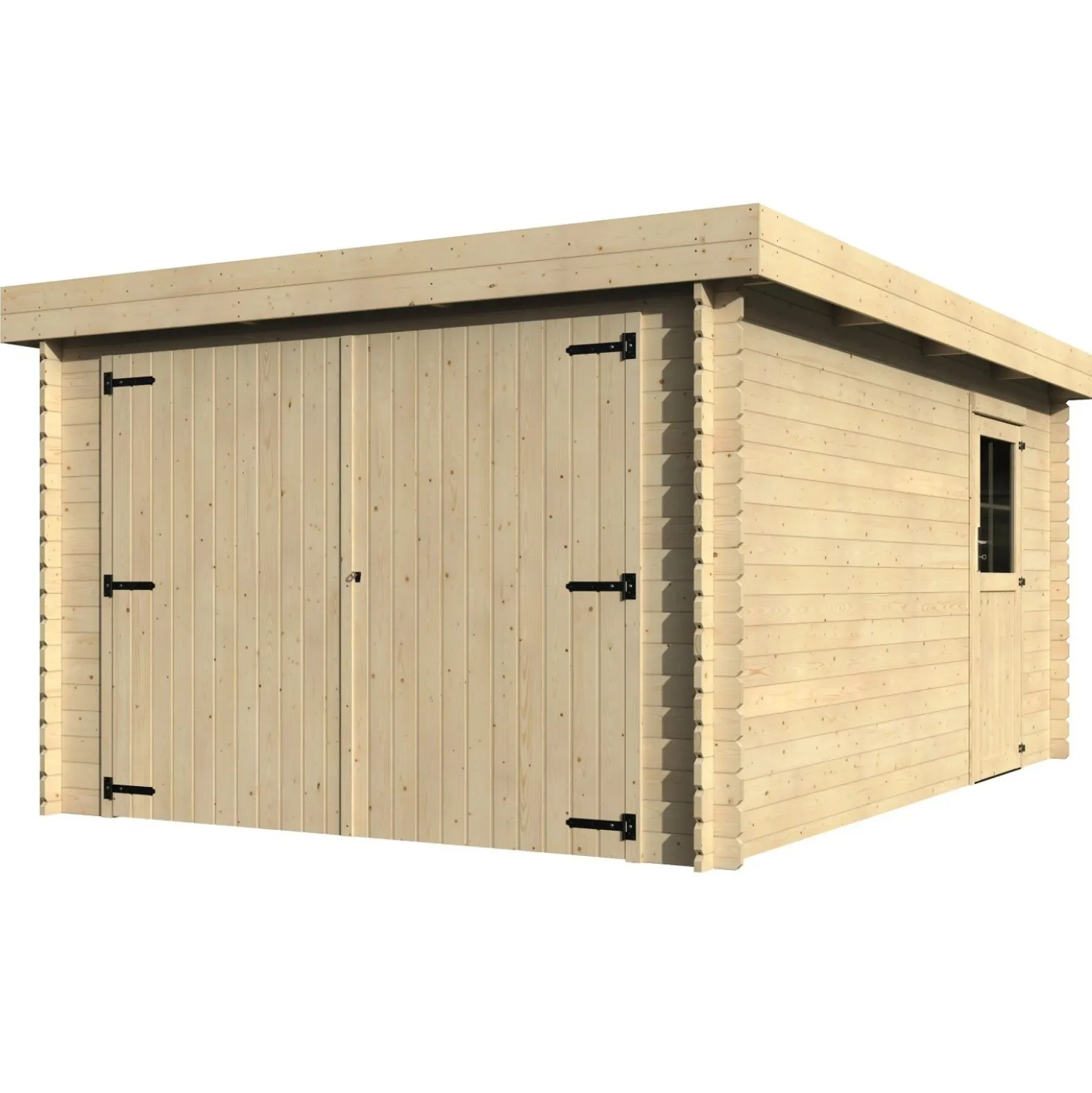 Garage in legno Blockhaus Argo sp 28 mm 2,24x3,49x4,81 m 16,79 m²