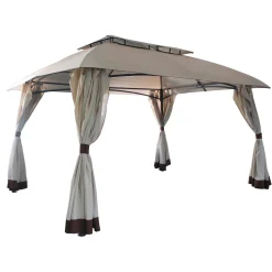 Gazebo in acciaio e poliestere 265x400x300 cm